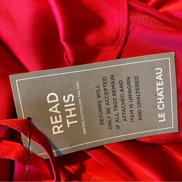 Beautiful red flowing ruffled  Le chateau dress size XXL - Picture 4 of 5